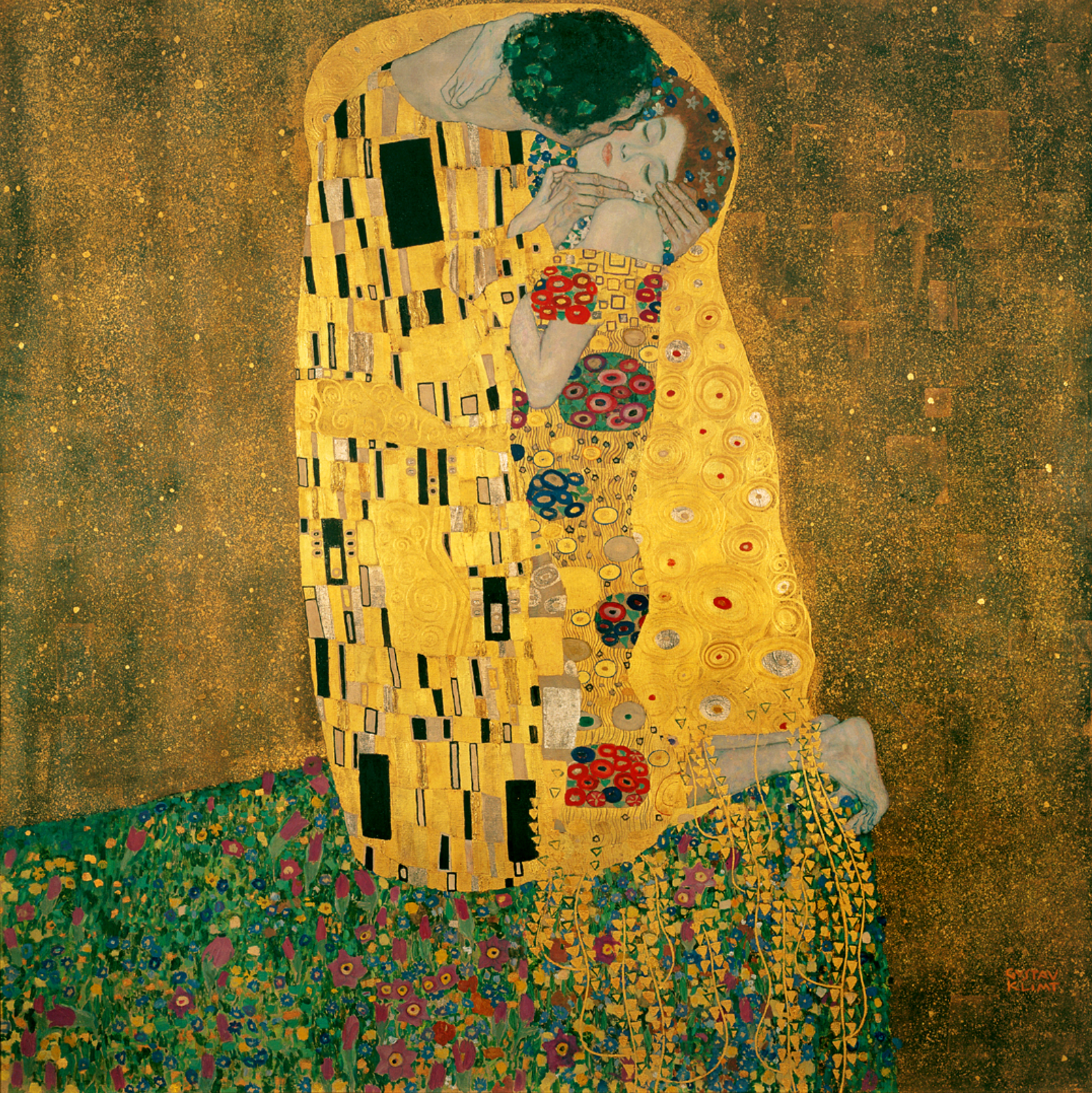 The Kiss by Gustav Klimt, 1907-1908