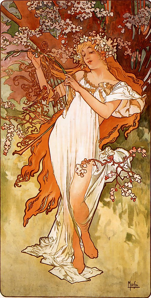 Printemps by Alphonse Mucha, 1896